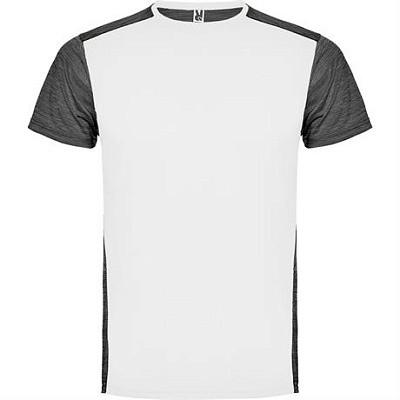 Спортивная футболка ZOLDER мужская, БЕЛЫЙ/ПЁСТРЫЙ ЧЕРНЫЙ L (Белый/Пёстрый черный)