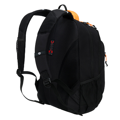 Рюкзак TORBER ROCKIT черный/оранжевый, полиэстер/добби, 32x15x46 см, 22 л