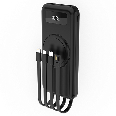 Внешний аккумулятор Authority с беспроводной зарядкой (5W), 10000 mAh, чёрный