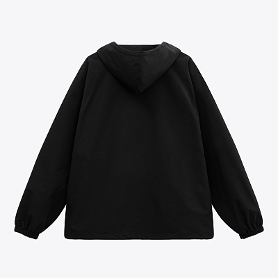 Ветровка (анорак) оверсайз унисекс RISSMAN, черная