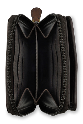 Бумажник KLONDIKE RUSH «Dana», натуральная кожа в темно-коричневом цвете, 11 х 9 х 2,5 см