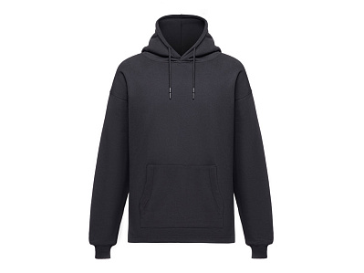 Худи оверсайз Alpha.01 унисекс (Чёрный)