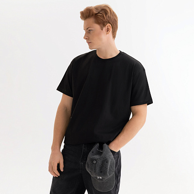 Футболка унисекс Крис (Kris), 150 гр., черная, размер XXL (Чёрный)