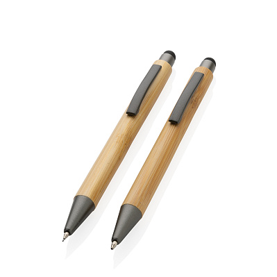 Набор Bamboo с ручкой и карандашом в коробке (Коричневый;)