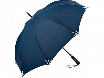 Зонт-трость Safebrella с фонариком и светоотражающими элементами (Нейви)