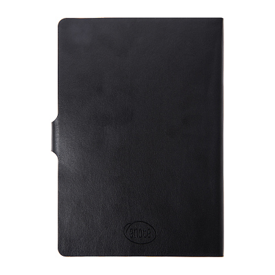 Ежедневник недатированный Stellar, А5, черный, кремовый блок  в линейку, с синим обрезом