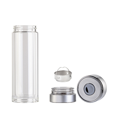 Заварочный термос "Press" 400 мл, серебристый, серебристый