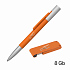 Набор ручка "Clas" + флеш-карта "Case" 8 Гб в футляре, покрытие soft touch, оранжевый - Фото 2