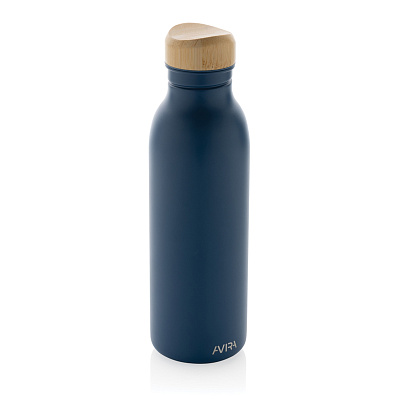 Бутылка для воды Avira Alcor из переработанной стали RCS, 600 мл (Темно-синий;)