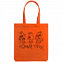 Холщовая сумка «Полный птц», оранжевая - Фото 2