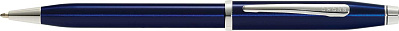Шариковая ручка Cross Century II Blue lacquer  лак с отделкой родием (Синий)