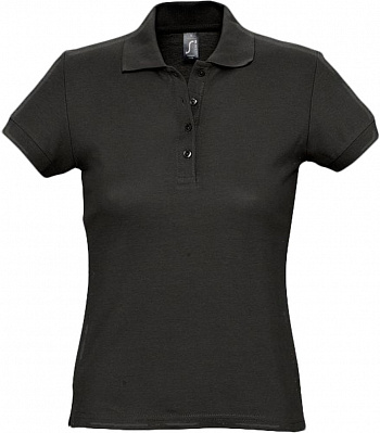 Рубашка поло женская Passion 170, черная (Черный)