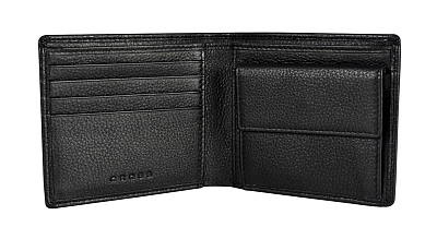 Кошелёк Cross RTC Black, кожа наппа, тисненая, чёрный, 11 х 9 х 1,5 см