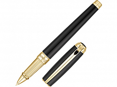 Ручка-роллер Line D Large (Черный/золотистый)
