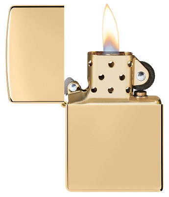 Зажигалка ZIPPO Armor® с покрытием High Polish Brass, латунь/сталь, золотистая, 38x13x57 мм