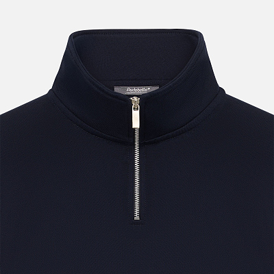 Толстовка на молнии унисекс FLOW, темно-синяя, размер XS/S