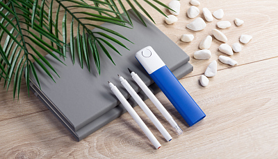 Набор "Select" 4в1, синий с белым