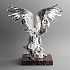 Скульптура "Орел", серебристый - Фото 4