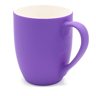 Кружка Elegante софт-тач 350мл, морской волны (Фиолетовый)