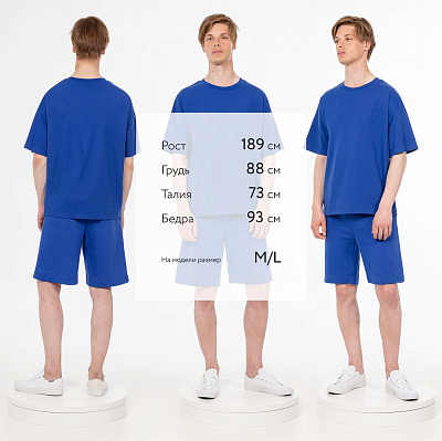 Футболка унисекс оверсайз T3, синяя