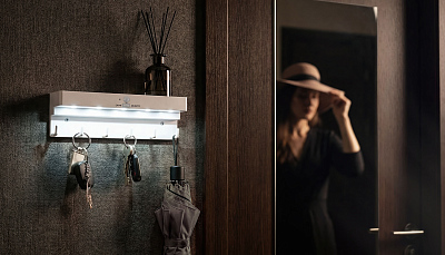 Ключница "KeyHub" с подсветкой, белый