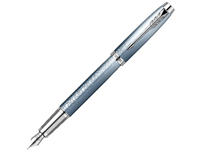 Перьевая ручка Parker IM Royal, F (Голубой, серебристый)