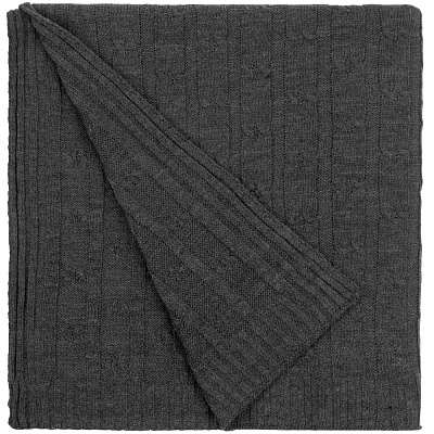 Плед Trenza, темно-серый (Серый)