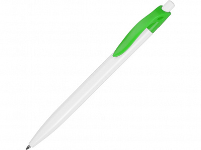 Ручка пластиковая шариковая Какаду (Белый/зеленое яблоко)