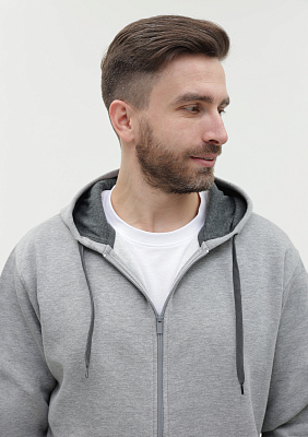 Толстовка мужская STAN с капюшоном на молнии футер с начёсом 280, 17