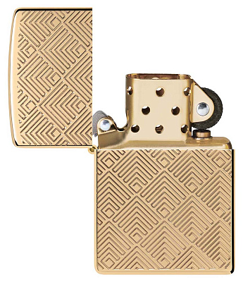 Зажигалка ZIPPO Armor® с покрытием High Polish Brass, латунь/сталь, золотистая, 38x13x57 мм