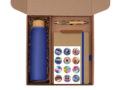 Набор Wooden с бутылкой, блокнотом, ручкой и подставкой для телефона 