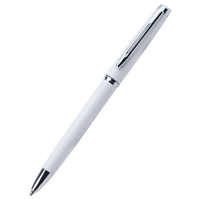 Ручка металлическая Patriot, белая (Белый)