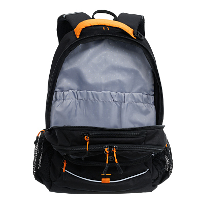 Рюкзак TORBER ROCKIT черный/оранжевый, полиэстер/добби, 32x15x46 см, 22 л