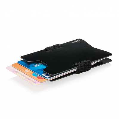 Алюминиевый чехол для карт с защитой от сканирования RFID (Черный)