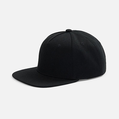 Бейсболка Epicore с прямым козырьком, черная (Чёрный)