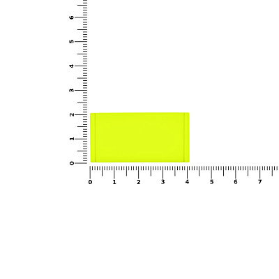 Лейбл из ПВХ Dzeta, XS, желтый неон