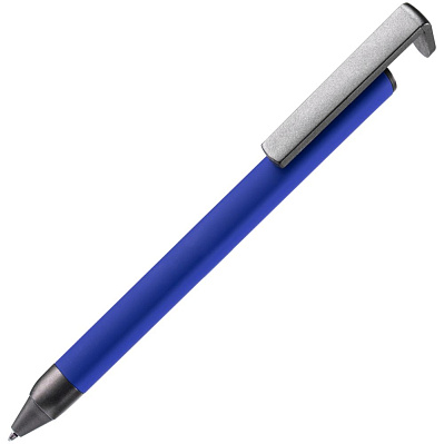 Ручка шариковая Standic с подставкой для телефона, синяя (Синий)