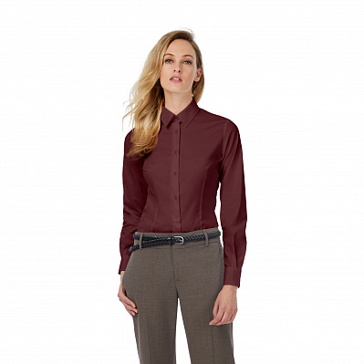 Рубашка женская с длинным рукавом Black Tie LSL/women  (Бордовый)