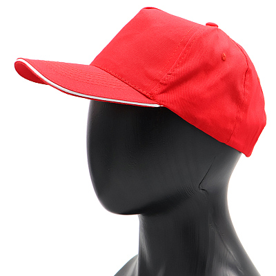 Бейсболка 5-панельная ERIS, Красный