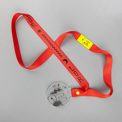 Лейбл из ПВХ Dzeta, XS, желтый неон