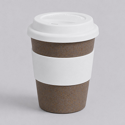 Стакан из бамбукового волокна Café (Серо-коричневый/белый)