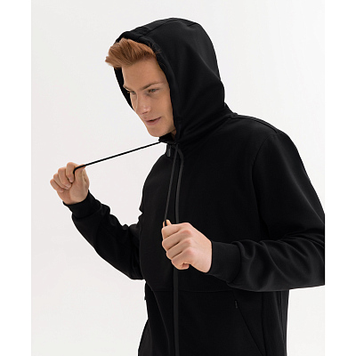 Толстовка на молнии с капюшоном MATEO черная, размер XL