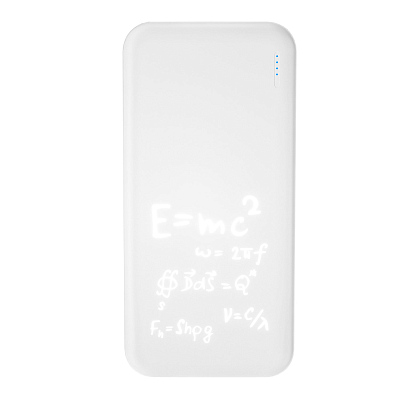 Внешний аккумулятор с подсветкой Люче (Luce) 10000 mAh, белый