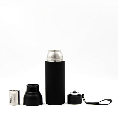 Термобутылка Button Black (черный)