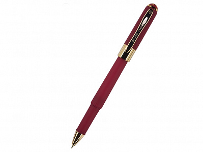 Ручка пластиковая шариковая Monaco (Бордовый/золотистый)