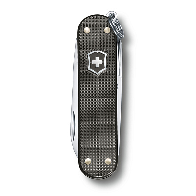 Нож-брелок VICTORINOX Classic Alox LE 2022, 58 мм, 5 функций, алюминиевая рукоять, серый