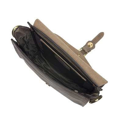 Сумка KLONDIKE «Brad», винтажная кожа в коричневом цвете, 25 х 28 х 7 см