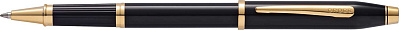 Ручка-роллер Cross Century II Black lacquer  лак с отделкой родием (Черный)