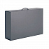 Коробка складная подарочная, 37x25x10cm, кашированный картон, серый - Фото 1