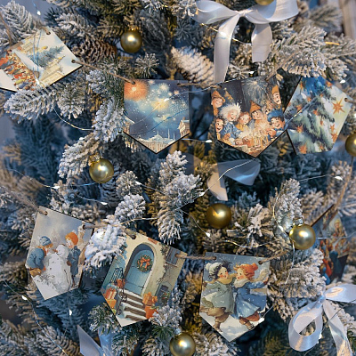 Деревянные флажки «Праздничные мотивы»